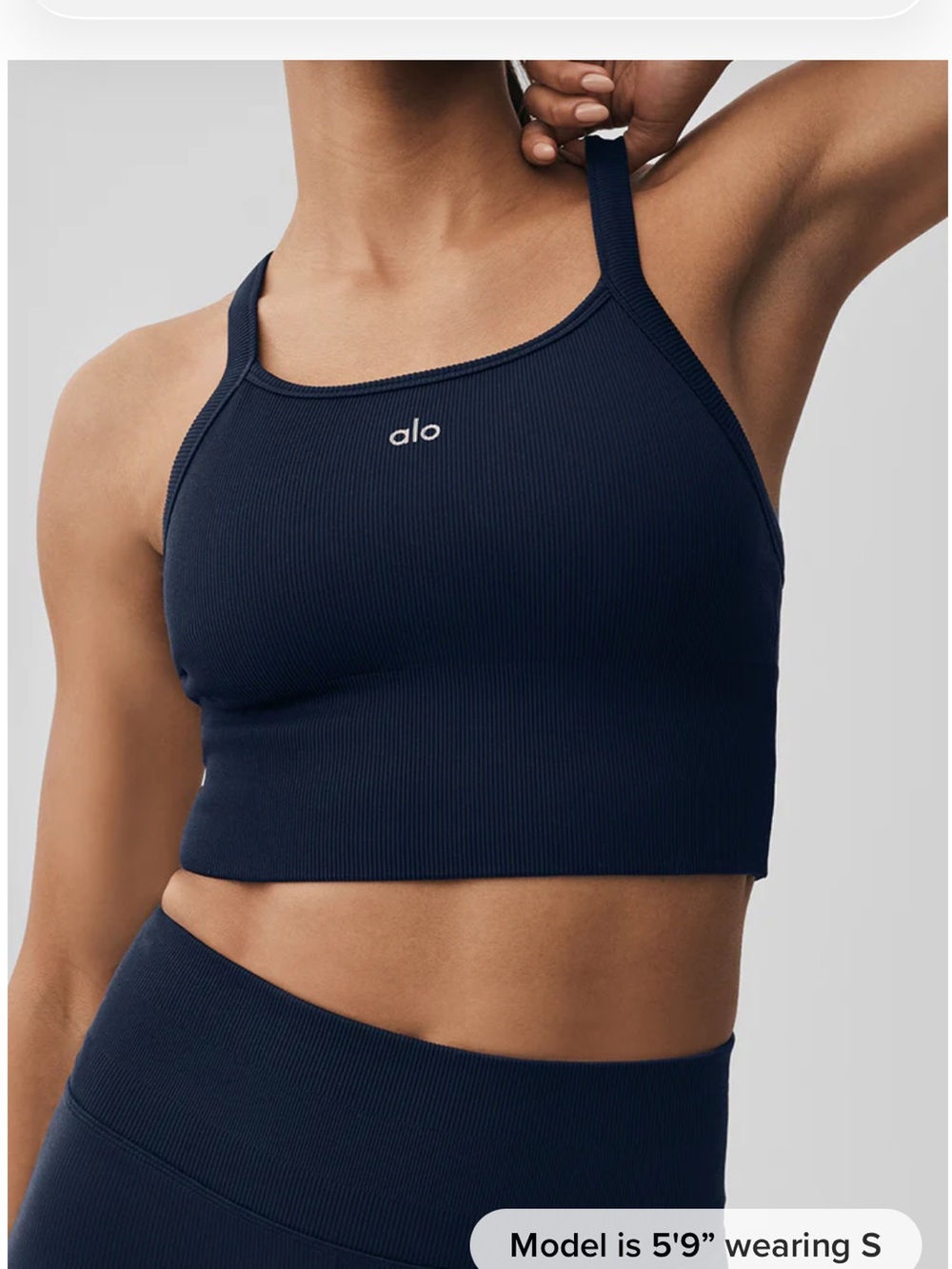 Alo ribbed sports bra
